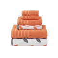 Modern Threads Organic Vines 6-Piece Yarn Dyed Jacquard & Solid Towel Set – 100% Cotton, Quick Dry & Absorbent Bath, Hand & Washcloths