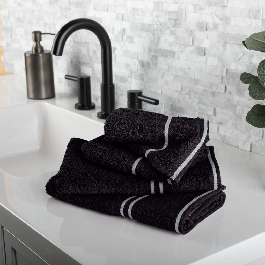 8PC Towel Set - 575GSM 100% Cotton Bathroom Essentials with 2 Bath Towels, 2 Hand Towels, 2 Washcloths, and 2 Fingertip cloths- Absorbent Sheets for Bath, Gym, Dorm and Spa by Lavish Home