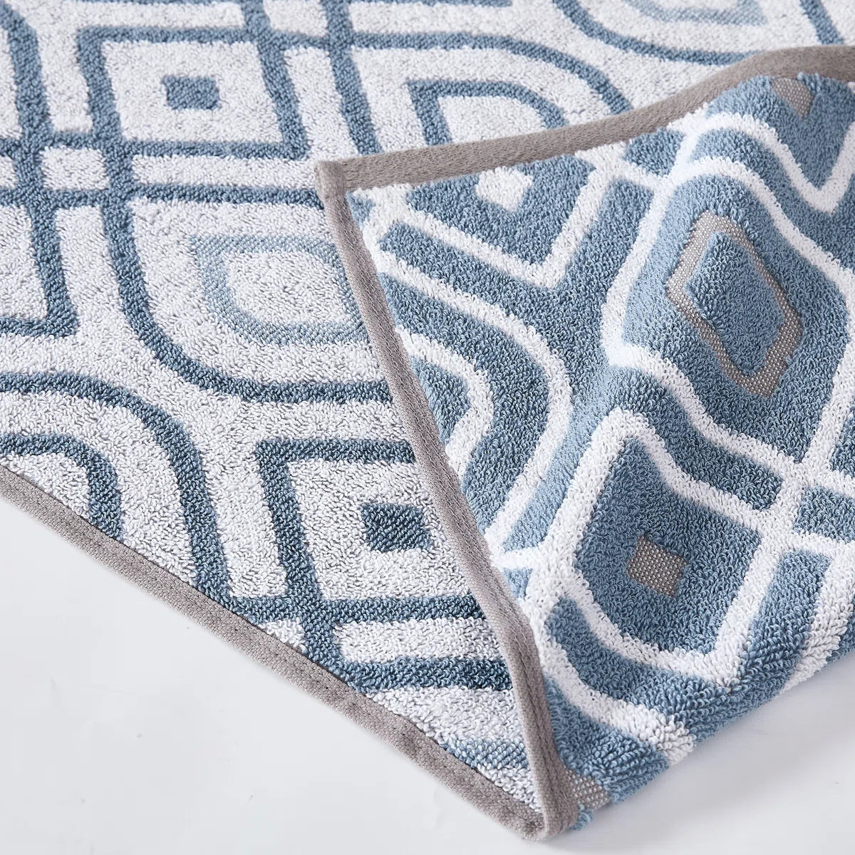 Modern Threads Oxford 6-Piece Yarn Dyed Jacquard & Solid Towel Set – 100% Cotton, Quick Dry & Absorbent Bath, Hand & Washcloths